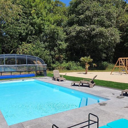 Gites De Maner Ster - Le Frene Piscine Ou Le Chene Piscine Et Spa Privatif Cleden-Poher Ngoại thất bức ảnh